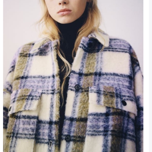Zara Oversized Plaid Shacket - Picture 4 of 4